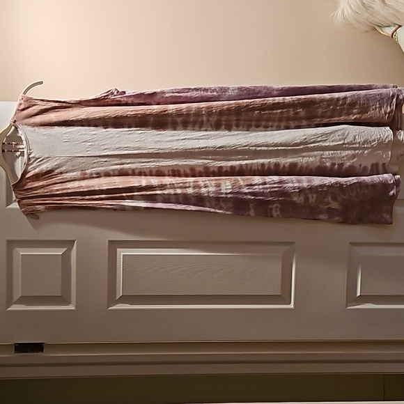 Mododoc XL sleeveless maxi dress 100% cotton purple, mauve, Taupe. - Picture 10 of 11